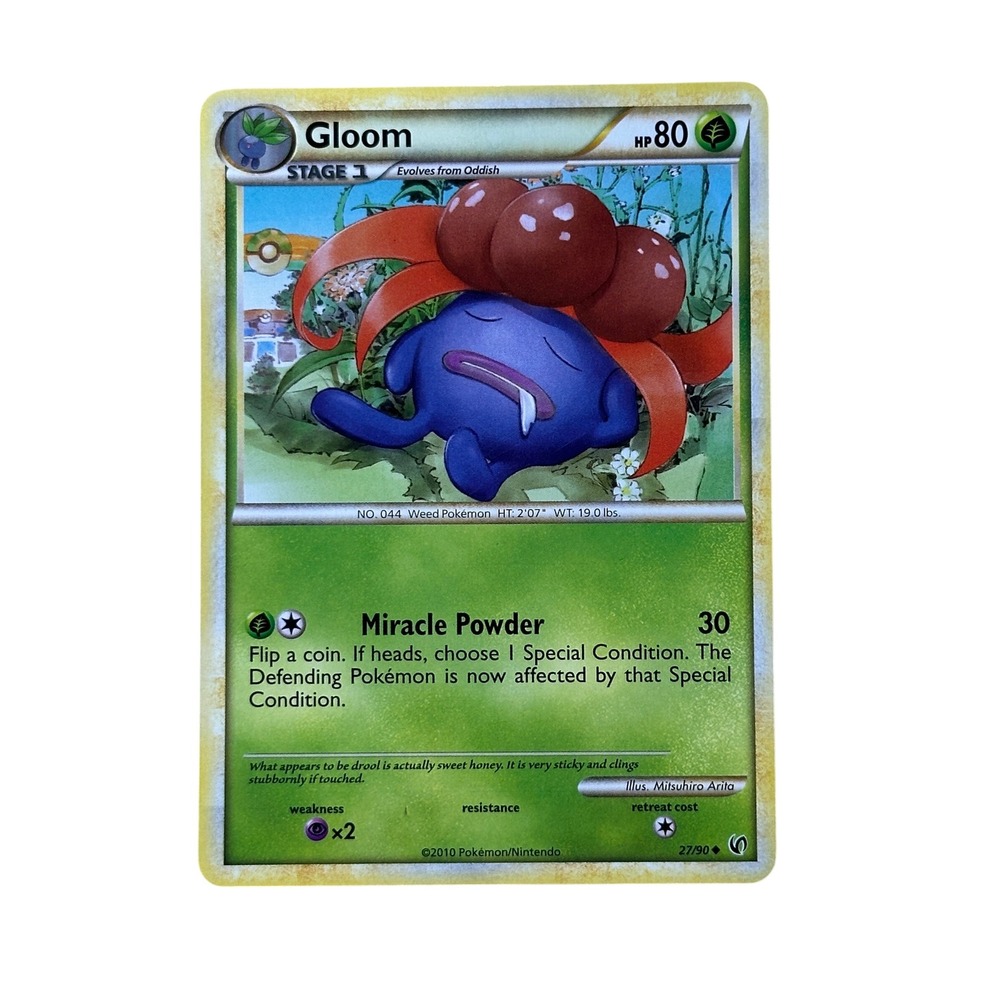 Gloom 27/90 2010 Pokemon Card Leaf Green Series Authentic TCG MP/LP